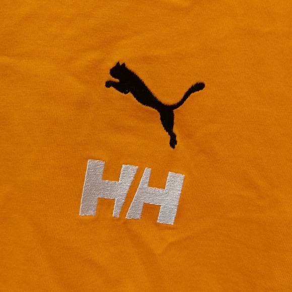 PUMA X HELLY HANSEN Orange Popsicle back graphic tee 100% Cotton Medium NWT - Picture 9 of 14